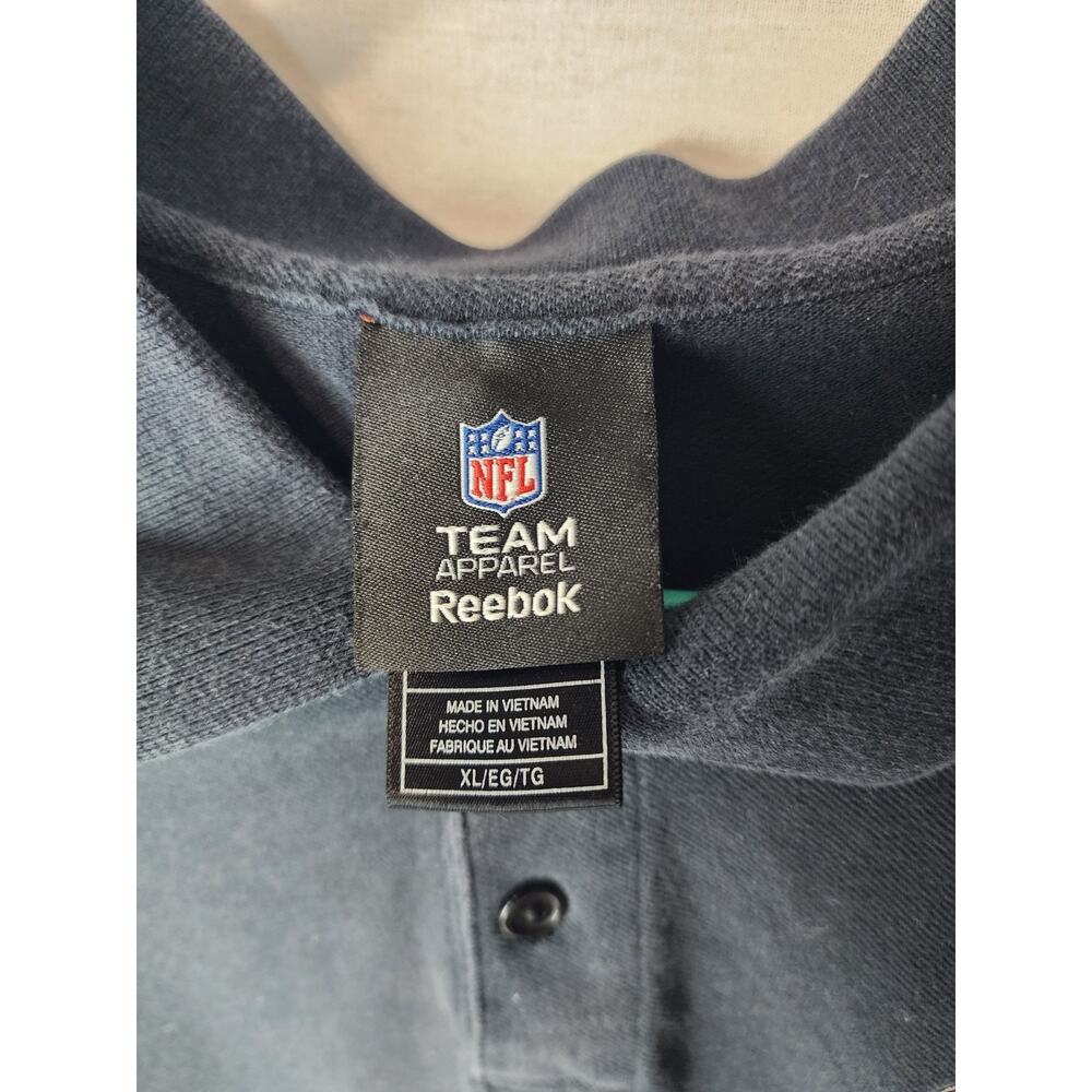 Reebok NFL New Orleans Saints Mens XL Short Sleeve Black Polo Shirt Extra Large - Picture 3 of 11